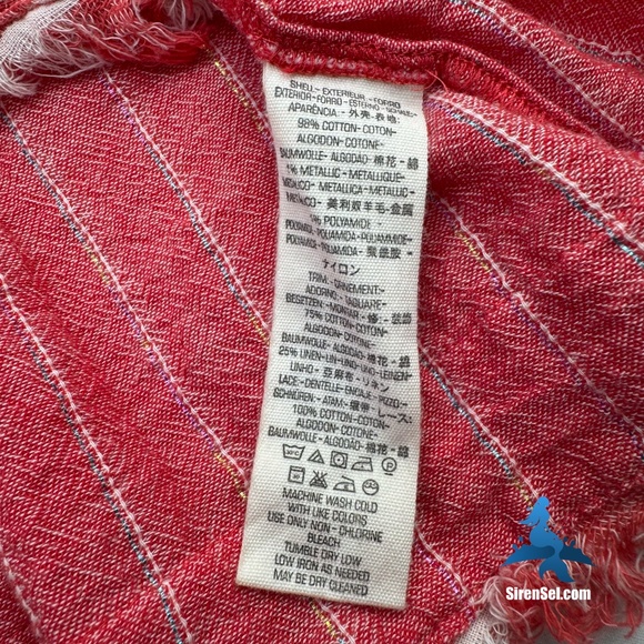 1134 NWOT Free People See Saw Top - Size XS (oversize) - Red - Picture 14 of 16